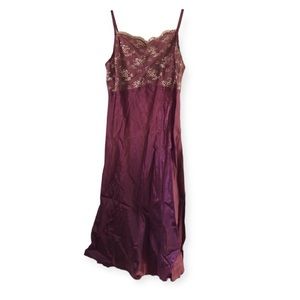 vintage purple satin slip dress